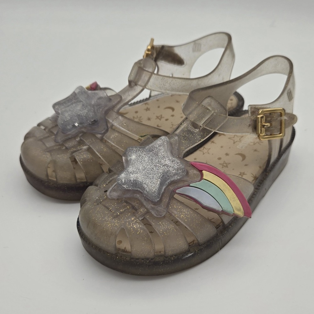 Mini Melissa Girls Toddler Size 10 Shooting Star Shoes Sandals